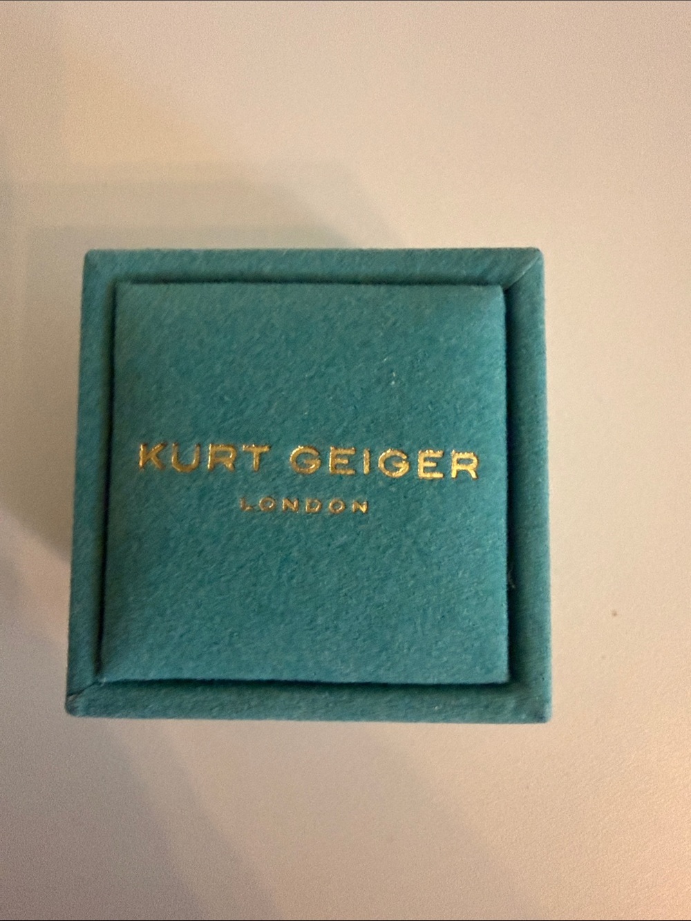 Kurt Geiger Green Octavia Brass Ring - Picture 3 of 5